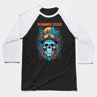 Summer Skull Design 2023 Baseball T-Shirt